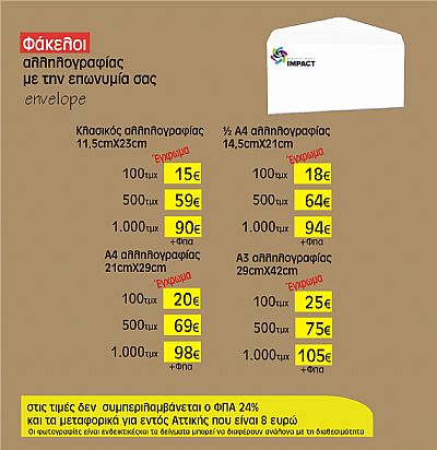 φάκελοι αλληλογραφίας